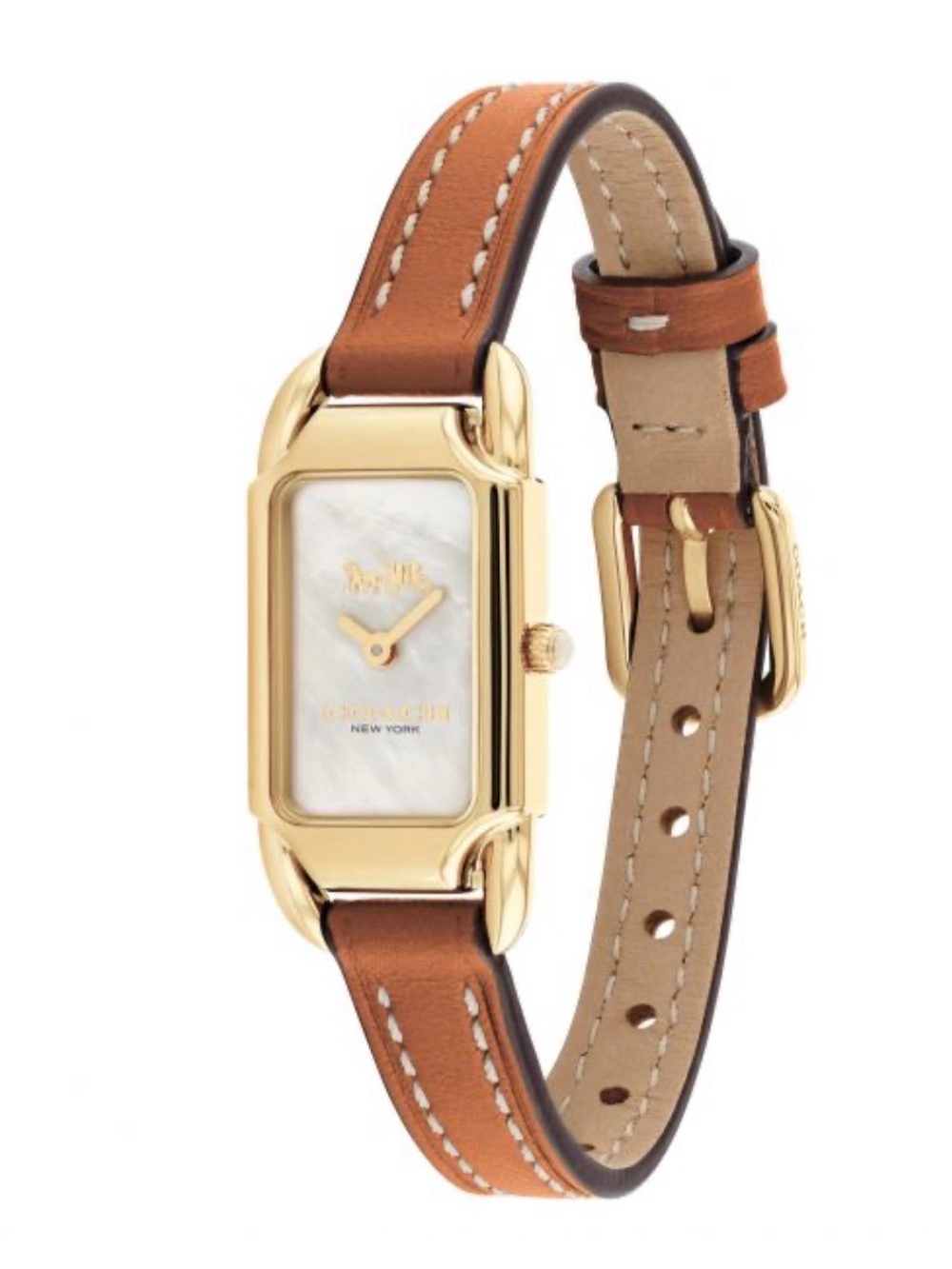 NWOT Coach Cadie Watch Brown Leather Strap Watch | 17.5mmX28.5mm